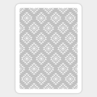 Aztec Pattern - Grey and White Sticker